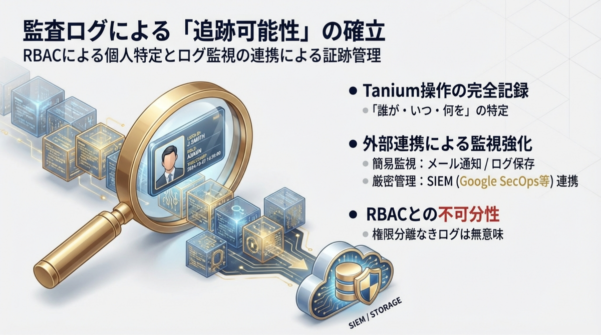 監査ログによる「追跡可能性」の確立
