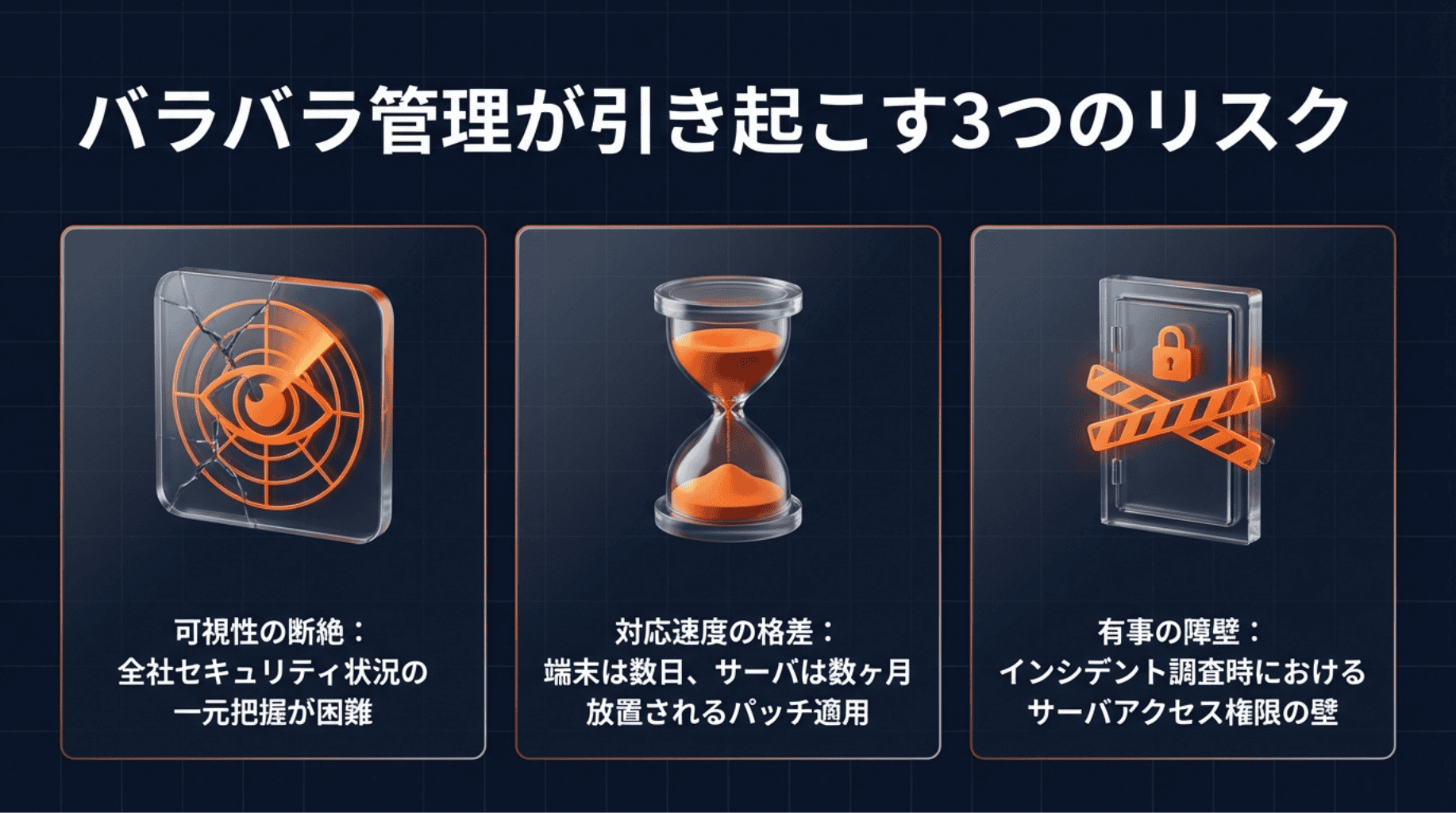 バラバラ管理の3つのリスク