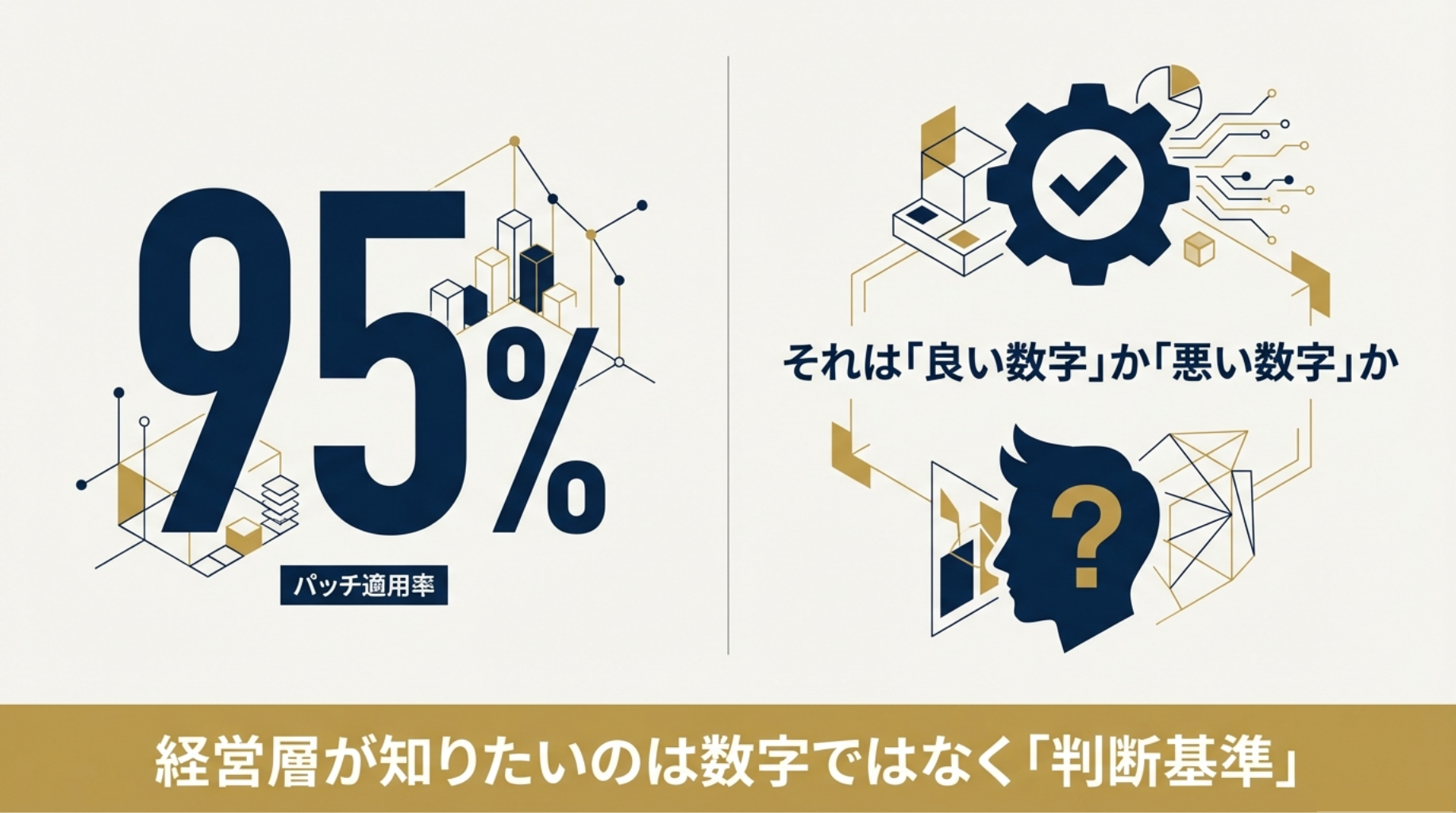 経営層が知りたいのは数字ではなく「判断基準」